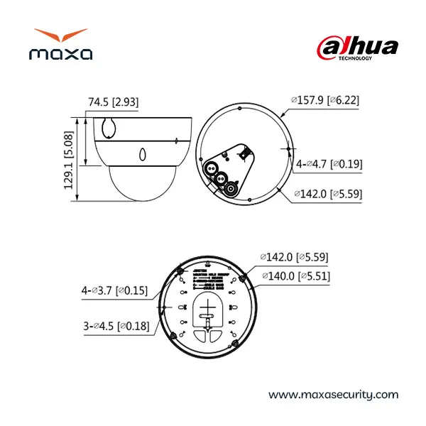دوربین مداربسته داهوا مدل IPC HDBW5442H ZE (lenz 2.7mm-lenz 12mm)