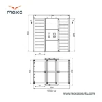 گیت امنیتی تک ورودی Maxa FHTurn Stile2500