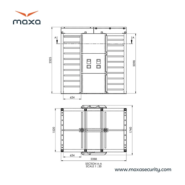 گیت امنیتی تک ورودی Maxa FHTurn Stile2500
